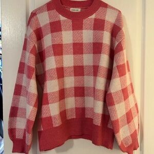 2 for $20 NWOT Sugarlips Pink Plaid Sweater